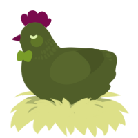 Bedford, a olive chicken with a neck-band pattern