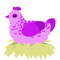 (unnamed), a lavender and amethyst chicken with a half-lace pattern
