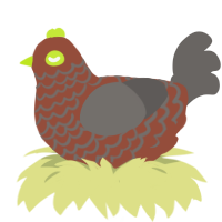 (unnamed), a russet and grey chicken with a lace pattern
