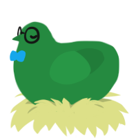 Green Mystery Peep, a viridian chicken