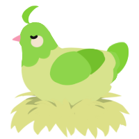A lemon and grass chicken with a head pattern