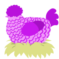 (unnamed), a lavender and amethyst chicken with a lace pattern