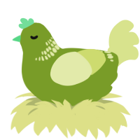 A chartreuse and lemon chicken with a neck-band pattern