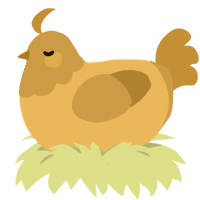 A honey and gold chicken with a head pattern