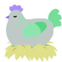 A silver and spring chicken with a neck-band pattern
