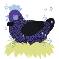 Rei Hizawa, a overcast and sable chicken with a double-lace pattern