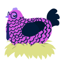 Something off, a orchid and tumblr chicken with a lace pattern