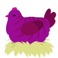 A plum and wine chicken with a half-bar pattern