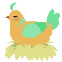 A honey and spring chicken with a neck-band pattern