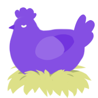 seven o clock, a blurple chicken
