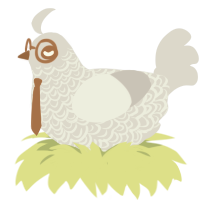 A mist chicken with a double-lace pattern