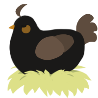 A sable and bark chicken