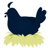 A tumblr chicken with a speckle pattern