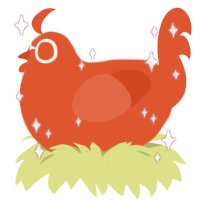 A vermilion chicken