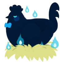 A tumblr chicken with a head pattern