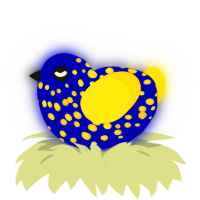 A tumblr and beige chicken with a speckle pattern