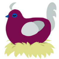 A wine and silver chicken