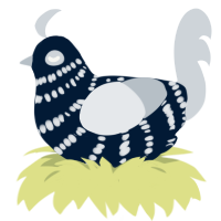 Eggclesiastes, a tumblr and mist chicken with a bar pattern