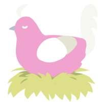 (unnamed), a pink and white chicken