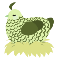 A apple and olive chicken with a lace pattern