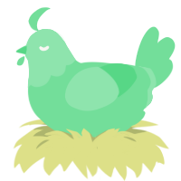 A spring chicken with a head pattern
