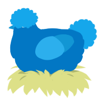 Butterfly Pea, a sapphire and sky chicken