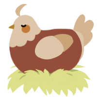 Toast, a russet and beige chicken with a head pattern
