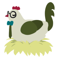 adam, a white and olive chicken