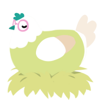 Tweet Tweet, a lemon and cream chicken with a head pattern