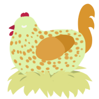 peeled apple, a apple and orange chicken with a speckle pattern