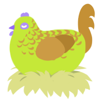lime peel, a lime and gold chicken with a half-lace pattern