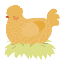 A honey chicken with a lace pattern
