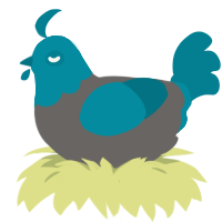 Salamander, a grey and sea chicken with a head pattern