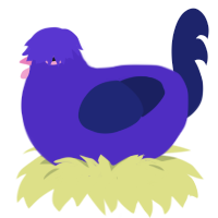 (unnamed), a indigo and navy chicken