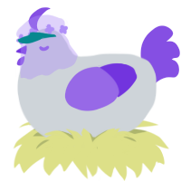 A mist and blurple chicken