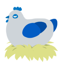 (unnamed), a mist and ultramarine chicken