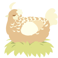 A beige and cream chicken with a half-lace pattern