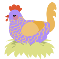 (unnamed), a lilac and honey chicken with a lace pattern