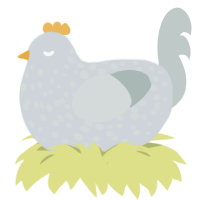 Ornithophobia, a mist and silver chicken with a speckle pattern