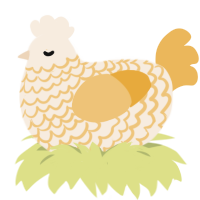 (unnamed), a cream and honey chicken with a lace pattern
