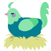A sea and spring chicken with a head pattern