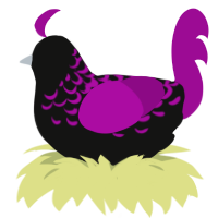 Flat Funk Friday, a black and plum chicken with a half-lace pattern
