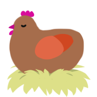 A brown and vermilion chicken