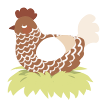 (unnamed), a brown and cream chicken with a lace pattern