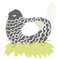 (unnamed), a grey and white chicken with a lace pattern