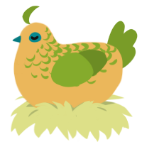 A honey and chartreuse chicken with a half-lace pattern