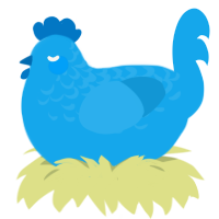 (unnamed), a sky chicken with a half-lace pattern