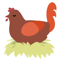 (unnamed), a russet and vermilion chicken