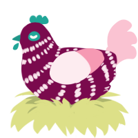 Winery, a wine and rose chicken with a bar pattern