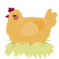 A honey chicken with a neck-band pattern